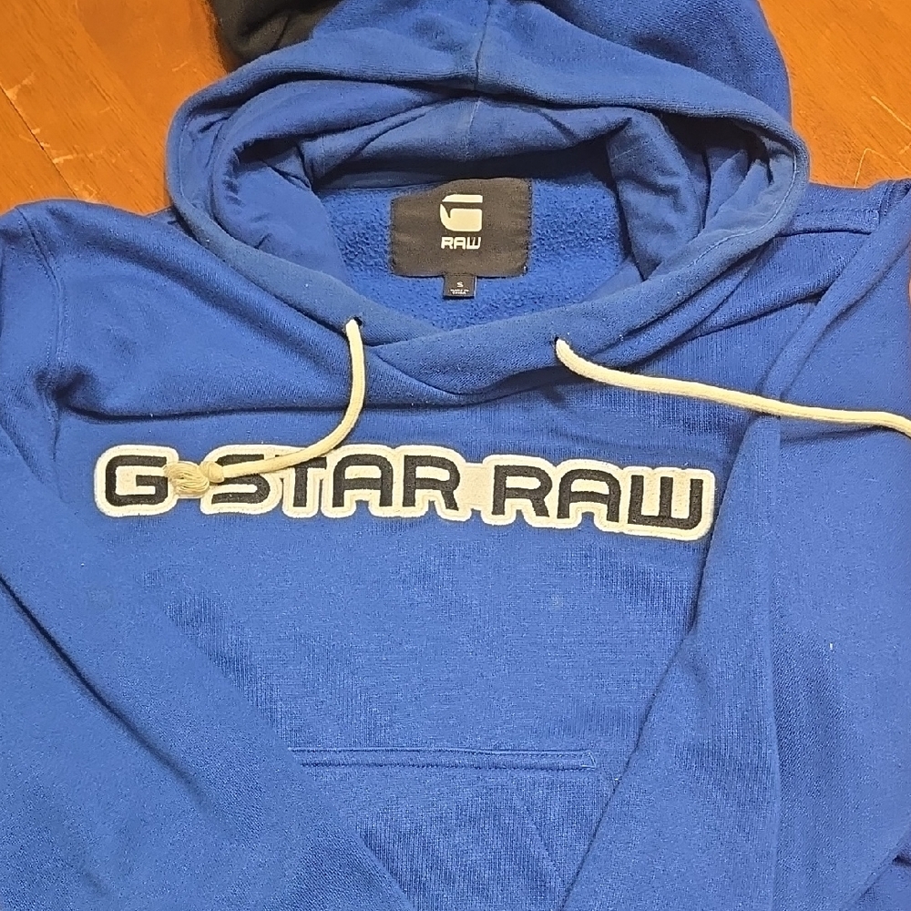 G-Star Men's Blue Hoodie Sweater